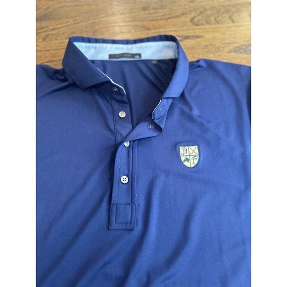Grayson Golf Polo Shirt Mens 2XX Large Performance Blue Stretch Made Peru - Picture 7 of 12